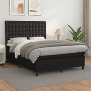 Giroletto a Molle con Materasso Nero 140x200 cm in Similpelle 3142845