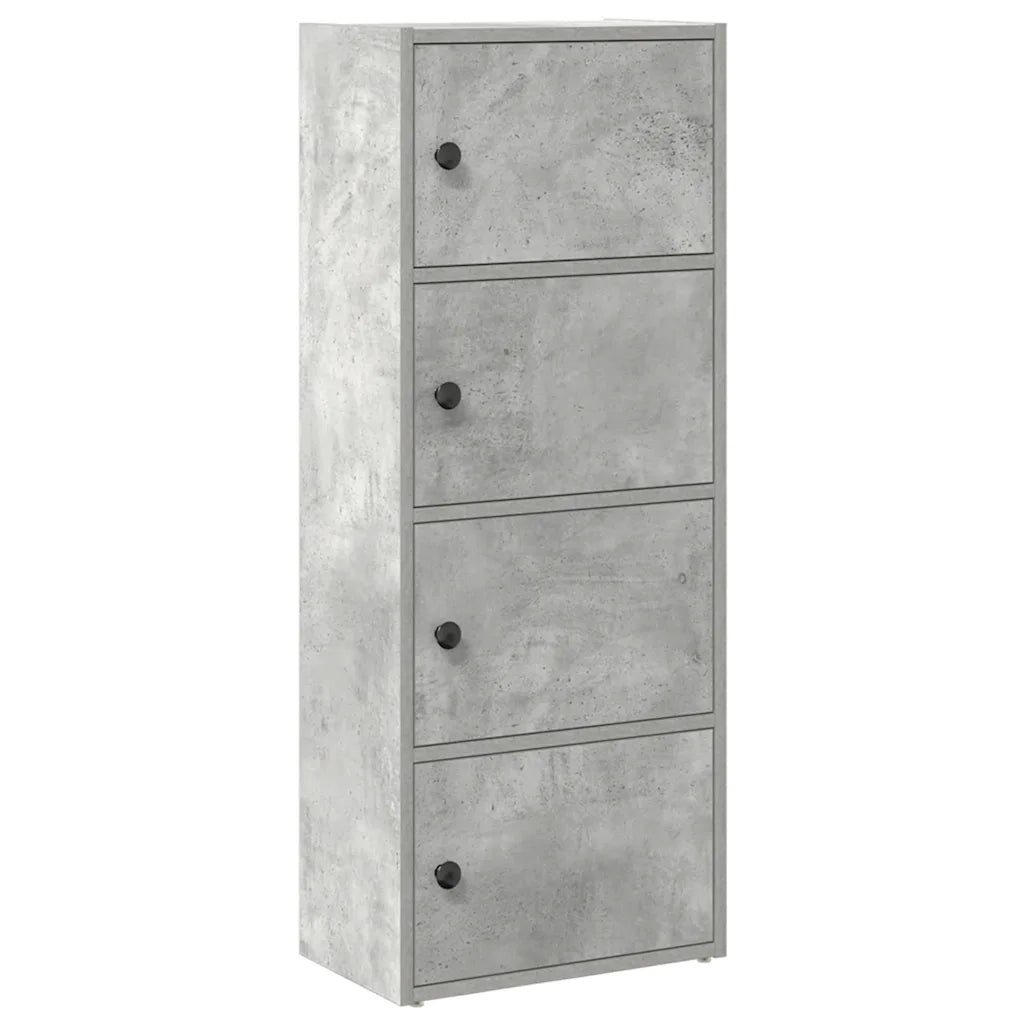 Libreria Grigio Cemento 40x24x102 cm in Legno Multistrato