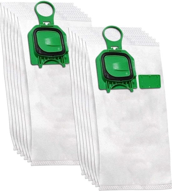 Set di 12 sacchi stoffa per aspiratore a microfibra premium - compatibili con Vorwerk Kobold VK 140 150 - con tessuto speciale e chiusura igienica - 12 pezzi - accessori e parti di ricambio - filtro a pelo di mucca