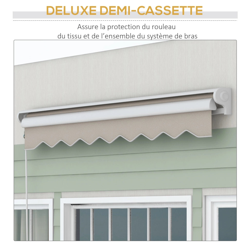 Tendone da Esterno Retrattile Elettrico e Manuale ¨C zephmum ¨C 250x200 cm Colore Crema