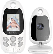 Babyfono con camera, funzione vocale e sensore di temperatura.