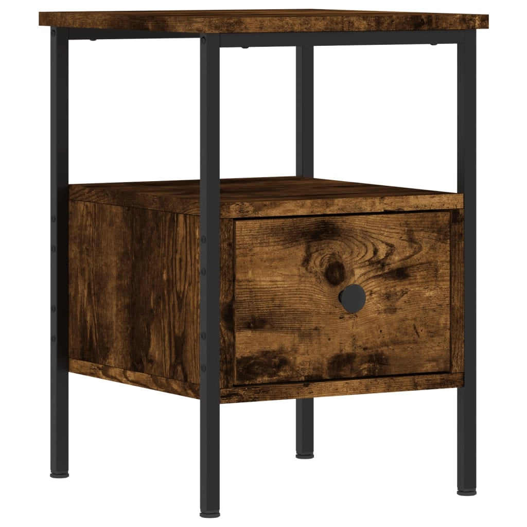 Comodini 2 pz Rovere Fumo 34x36x50 cm in Legno Multistratocod mxl 129928