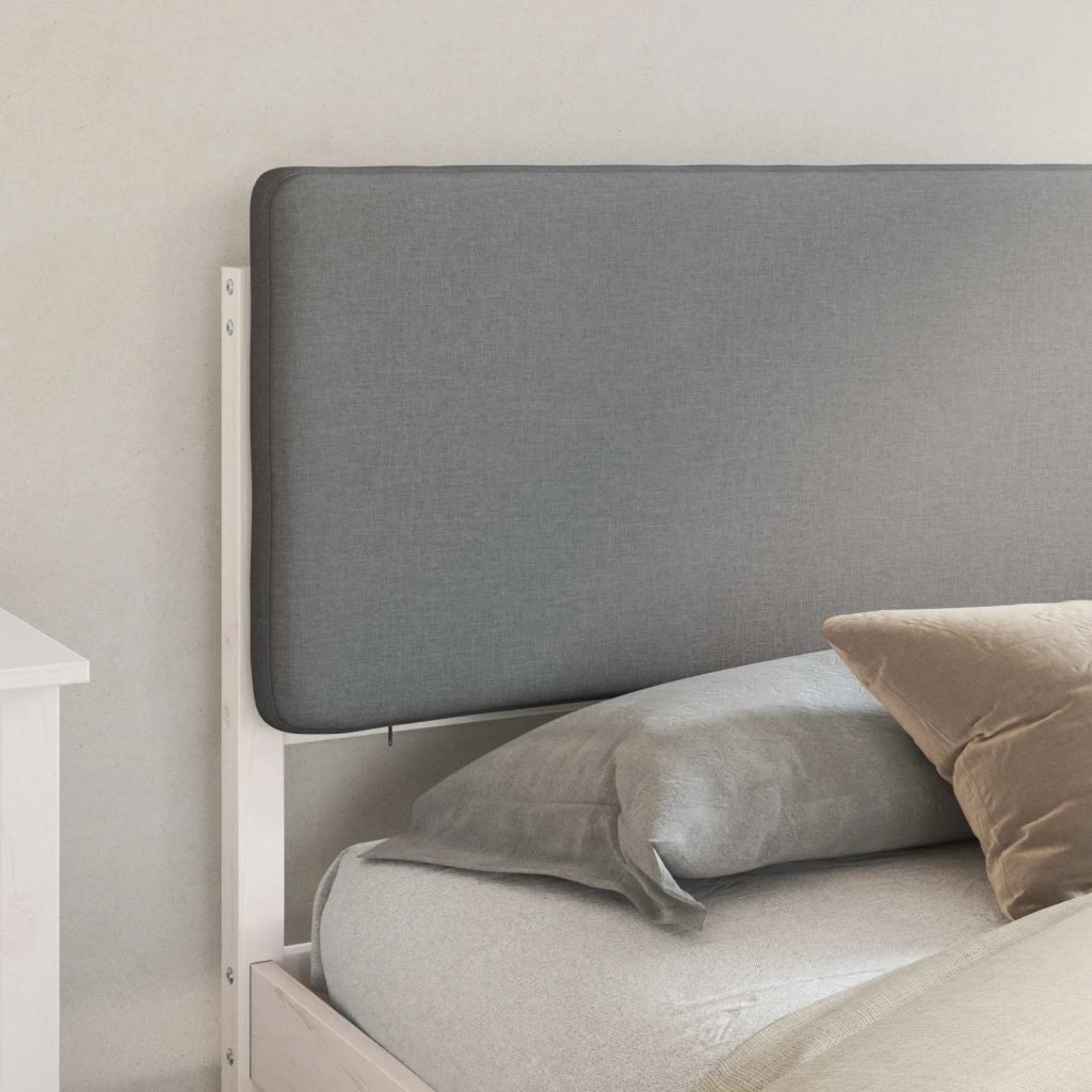 Letto con Testiera Rivestita Grigio chiaro 180 x 200 cm 877893