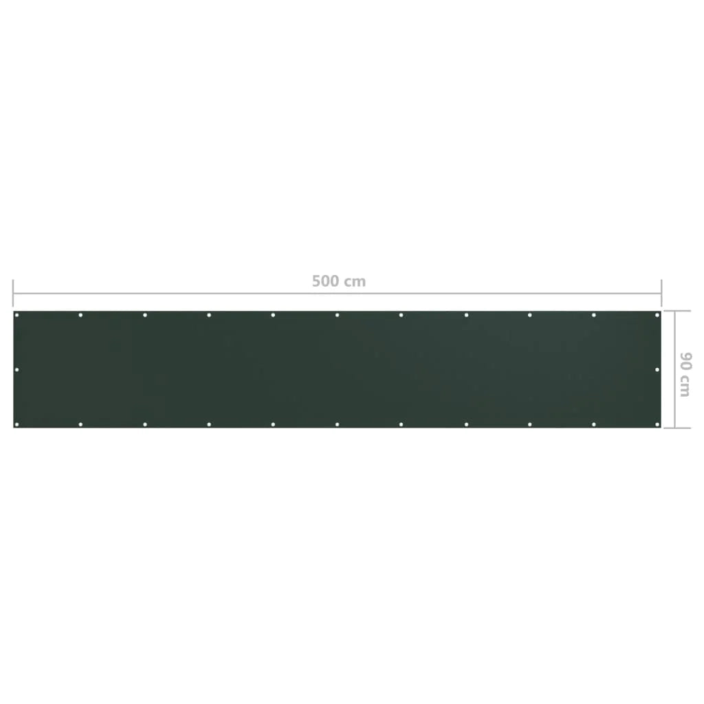 Schermo per balcone schermo per la privacy verde scuro 90 x 500 cm tessuto Oxford 02_0010450