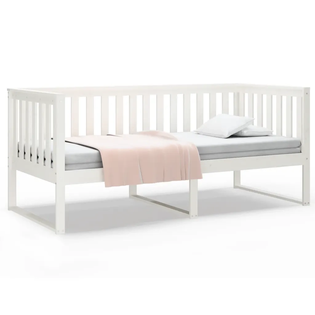 Dormeuse senza Materasso Bianco 100x200 cm Legno Massello Pino 820887