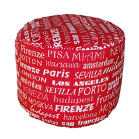 Pouf Puff Puf Tondo 50x40cm Big City Rosso Avalli