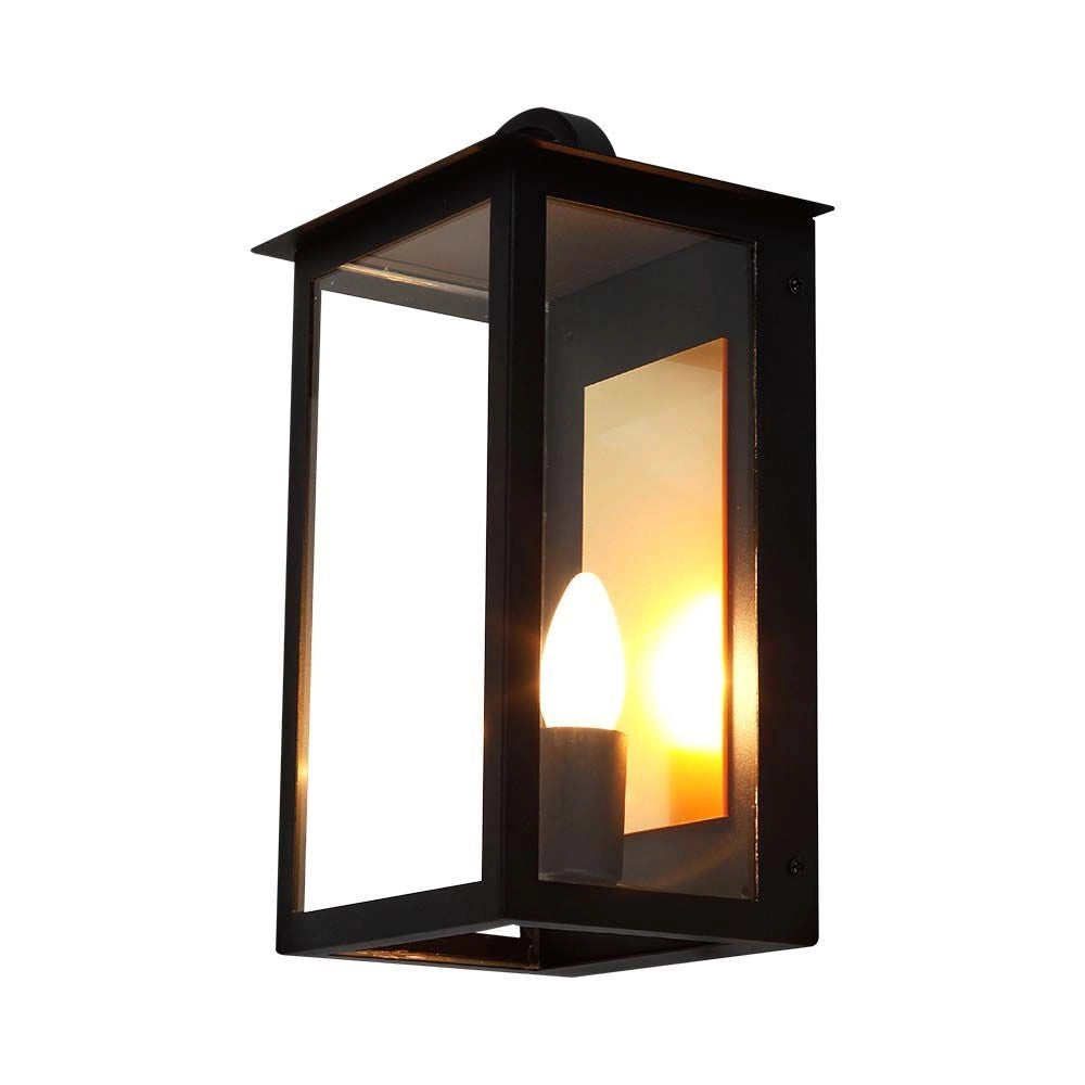 Applique da esterno V-TAC E14 nera classica IP65 VT-1190