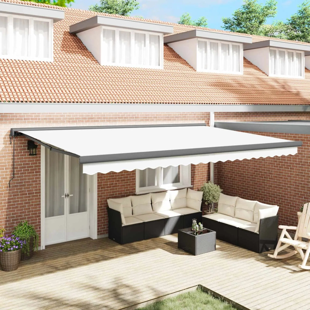 Tenda da Sole Bianco 500 x 300 x 165 cm Poliestere e Alluminio 3331366