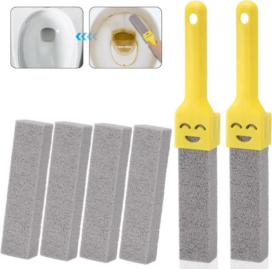 Puimsteen Plus - 6 pezzi con maniglie - Sticks di pulizia sostituibili per bagno, piscina e toilette