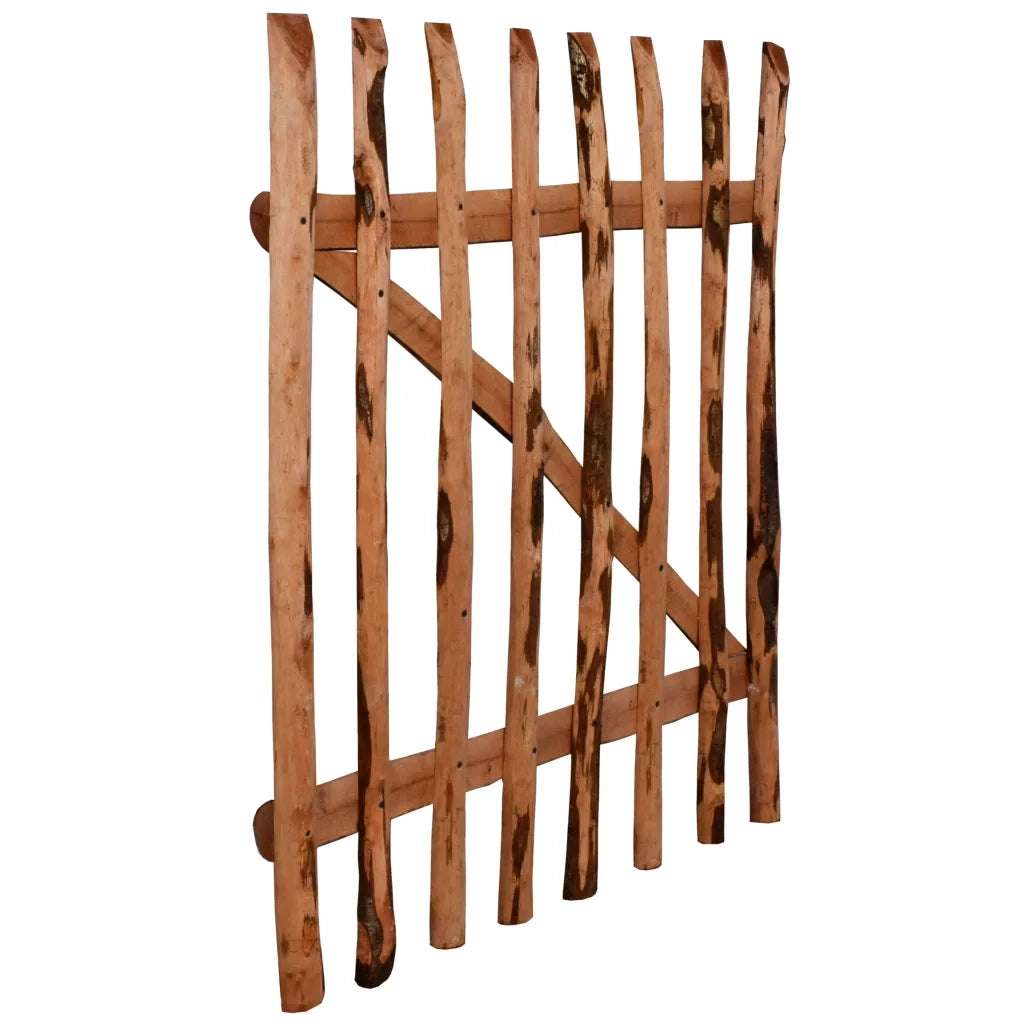 Cancello Singolo Recinzione Legno Nocciolo Impregnato 100x120cm 142597