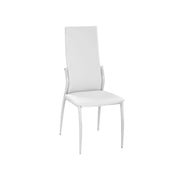 Set di 6 Sedie Melany Bianco Pvc 43,5x41,5x99