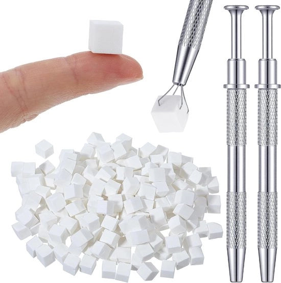 200 pezzi di spugne per ombre per arte del nail, spugne morbide con presa morbida, perfette per accessori per manicure e design di unghie.
