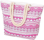 Borsa da spiaggia grande per donne - stile elegante - con chiusura a rittens, tasca interna e impermeabile - con design accattivante