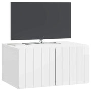 Mobile TV da Muro | Armadietto TV | Mobile Porta TV Bianco Lucido 59,5 x 41 x 30 cm
