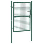 Cancello per Recinzione in Acciaio 100x125 cm Verde cod mxl 51680