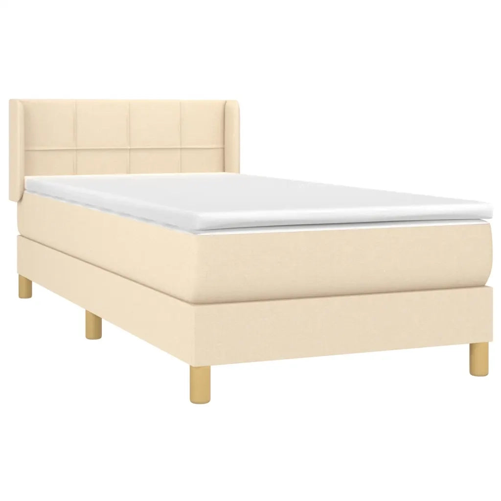 Giroletto a Molle con Materasso Crema 80x200 cm inTessuto cod mxl 61431