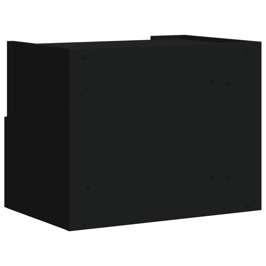 vidaXL Comodini a Muro 2 pz Nero 45x30x35 cm