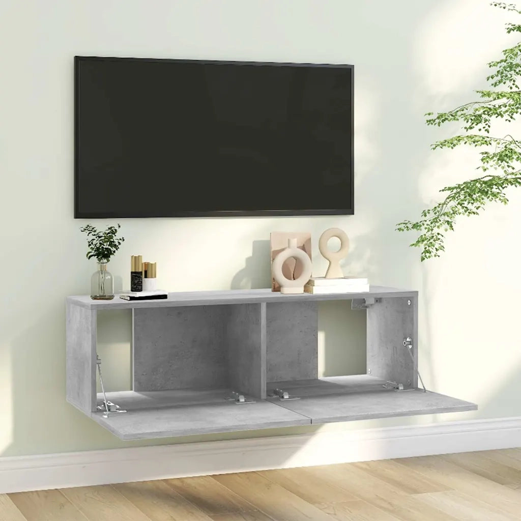 Mobile Porta TV Grigio Cemento 100x30x30 cm in Truciolato cod mxl 33994