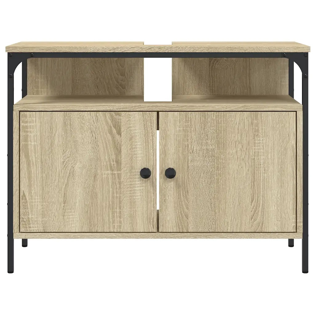 Mobile Lavabo Bagno Rovere Sonoma 80x30x60 cm Legno Multistrato 842442