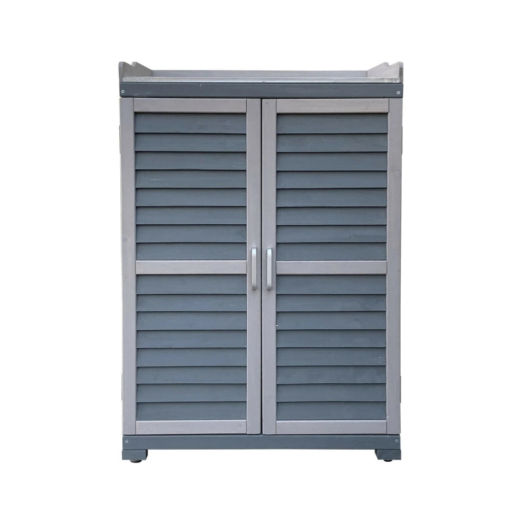 Tavolo da giardino con base e piano di lavoro 99,7 cm grigio 16_0002398