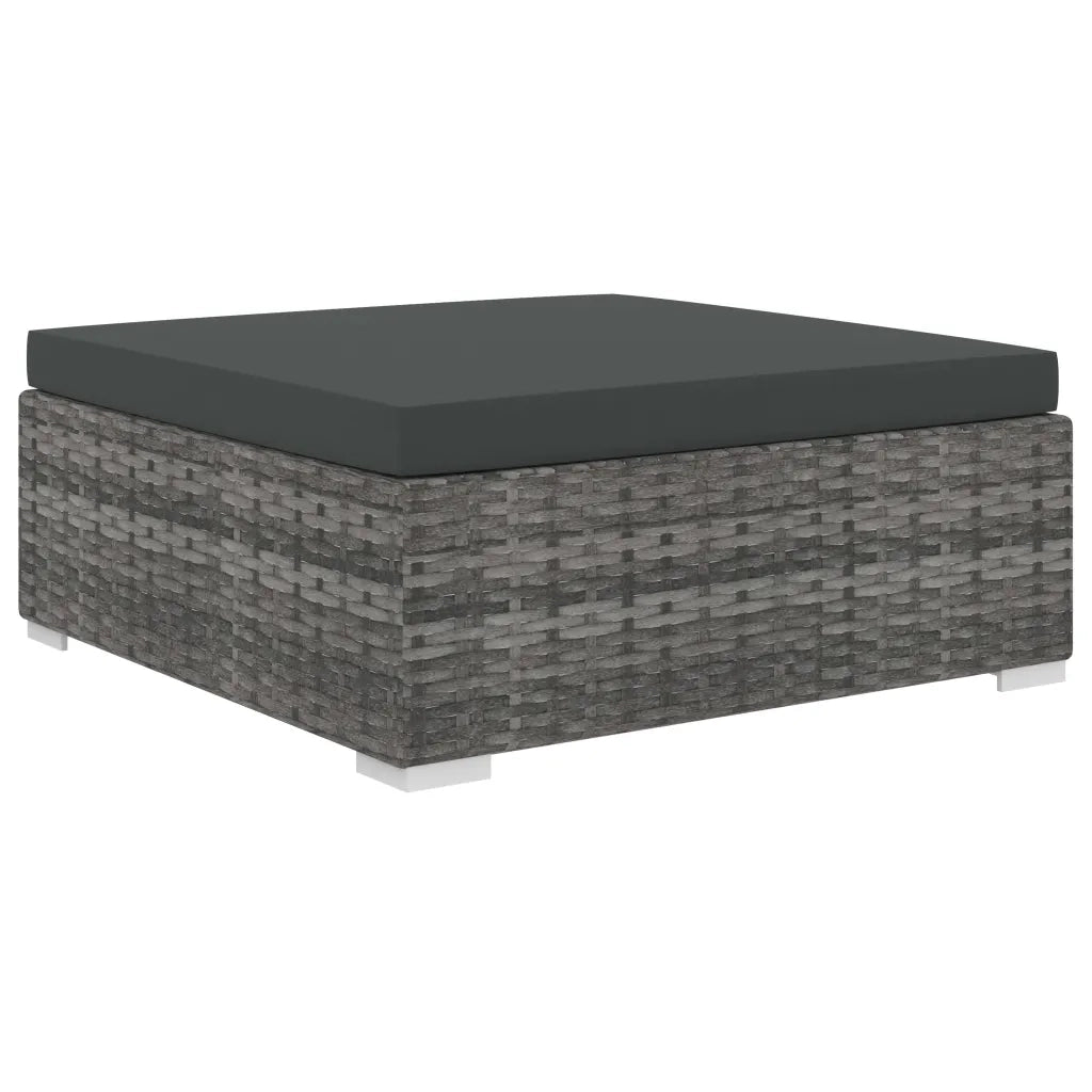 Set Divani da Giardino 11 pz con Cuscini in Polyrattan Grigio cod mxl 36930