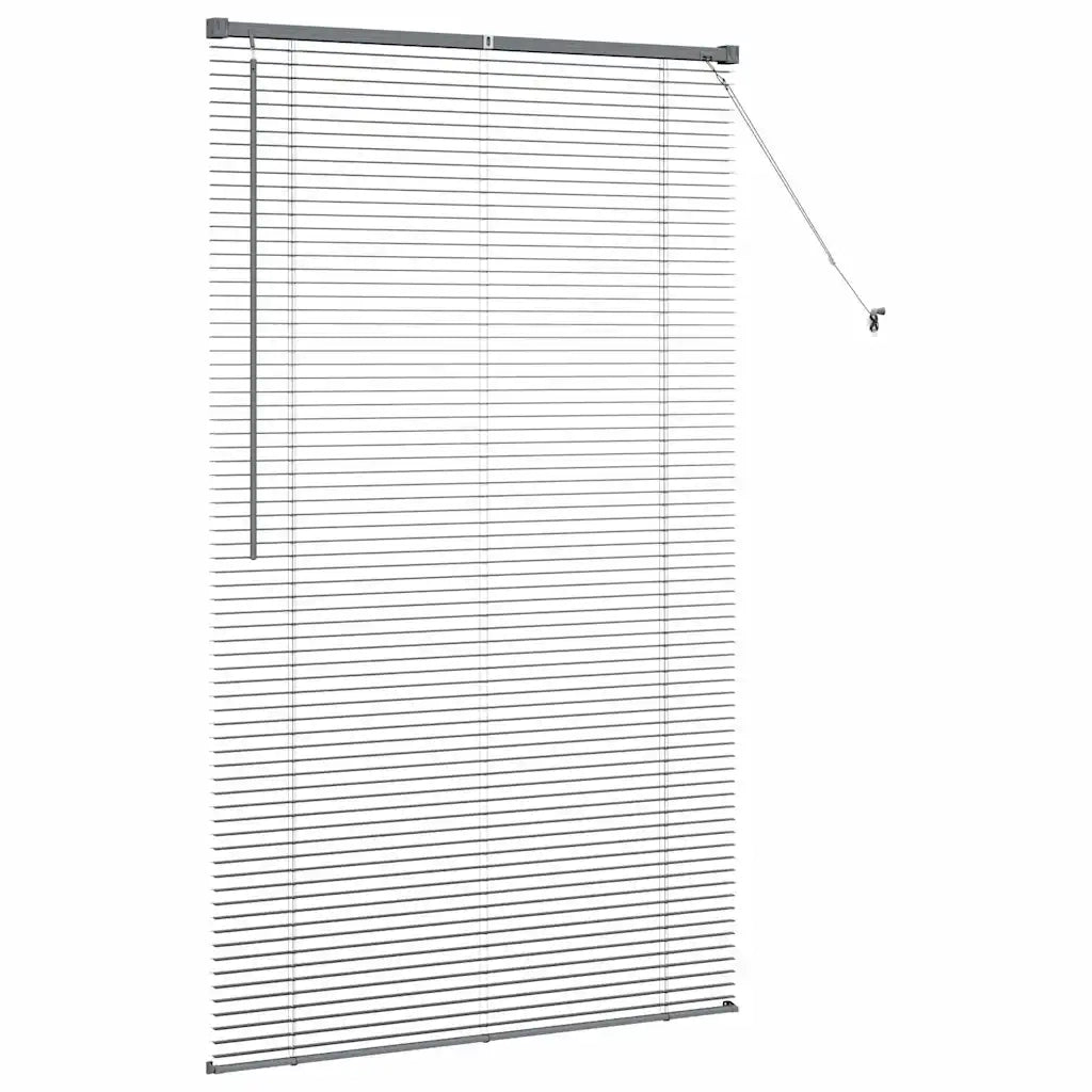 vidaXL Tenda per Finestra con tende Manuale Grigio scuro Alluminio