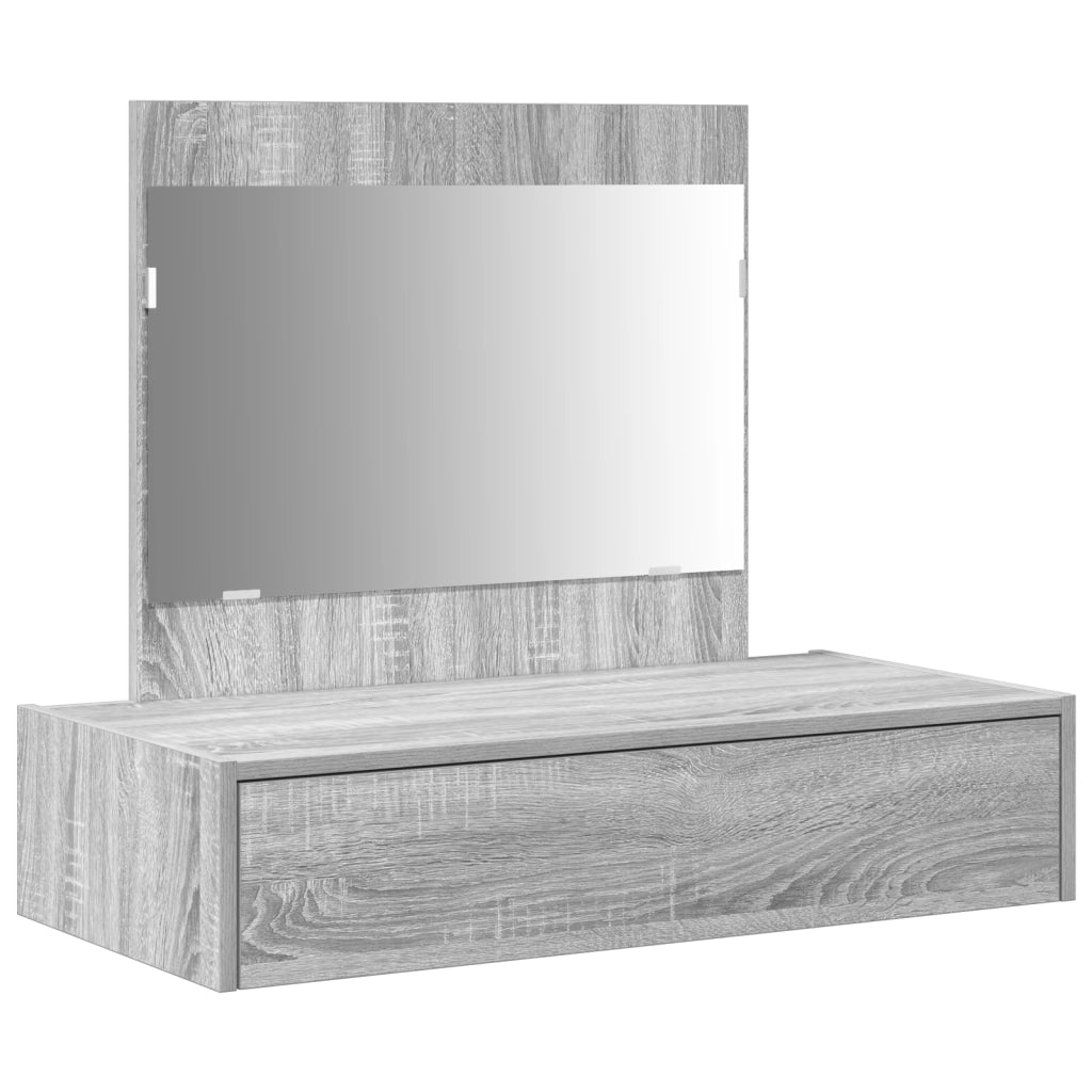 Tavolo da trucco a muro grigio sonoma 83x40x70 cm