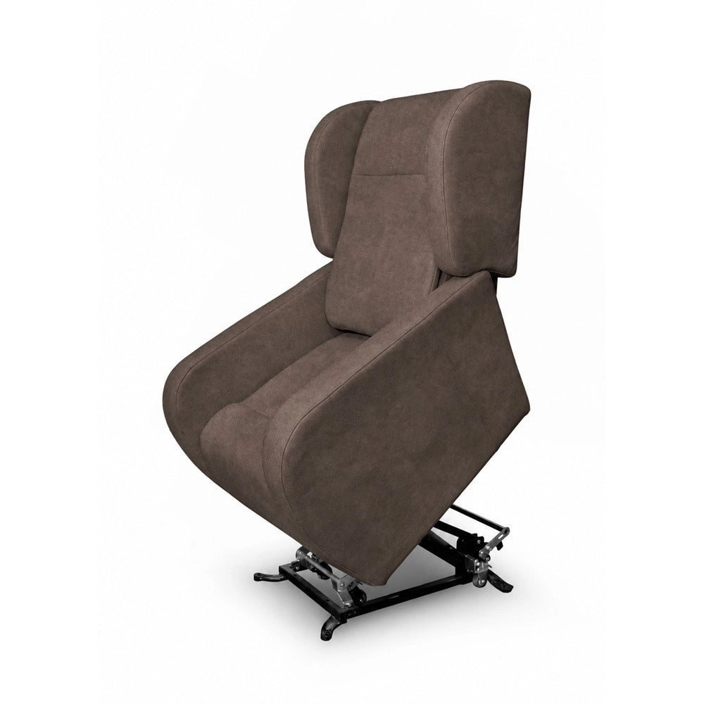 Poltrona Alzapersona Lift 2 Motori con Roller Bar e Tessuto Antimacchia Brown – Comfort e Autonomia Quotidiana