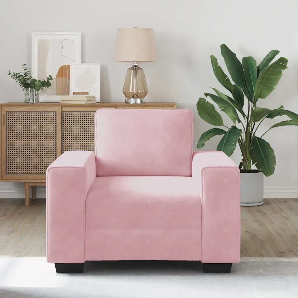 Divano Sedia Rosa 60 cm Velluto