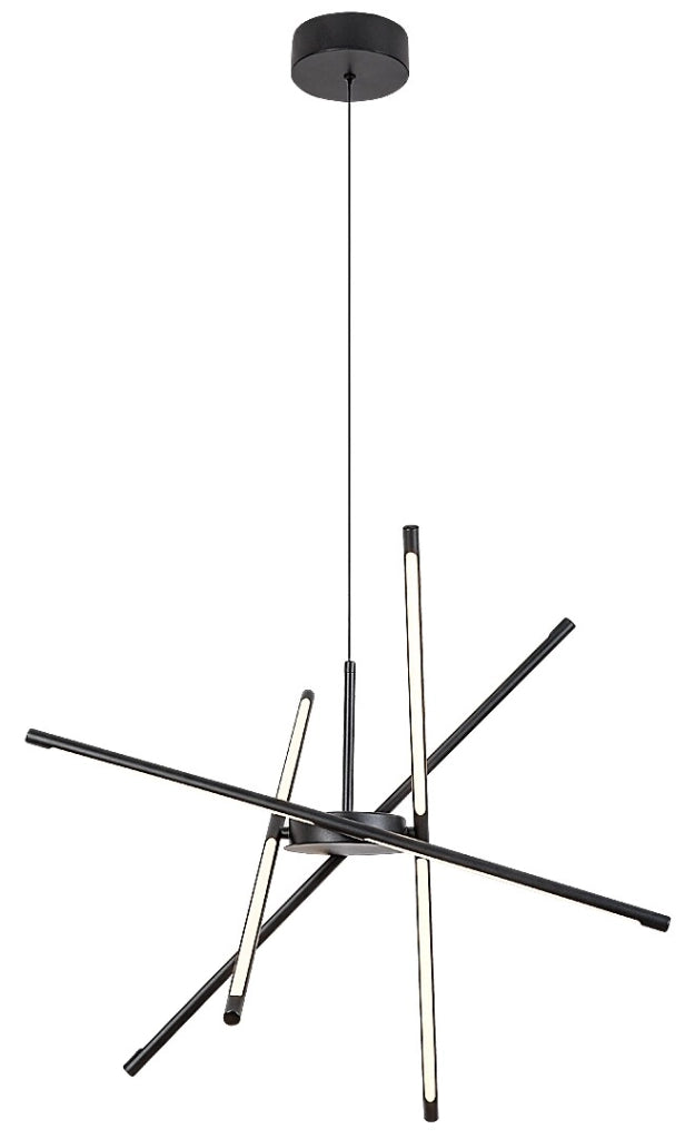 Lampadario LED Rabalux Henli2 nero 40W 3000K moderno Ø66