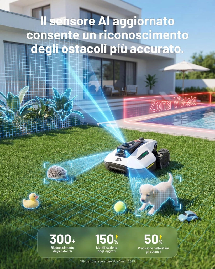 MAMMOTION YUKA MINI 2 1000 - Robot Tagliaerba Senza Fili