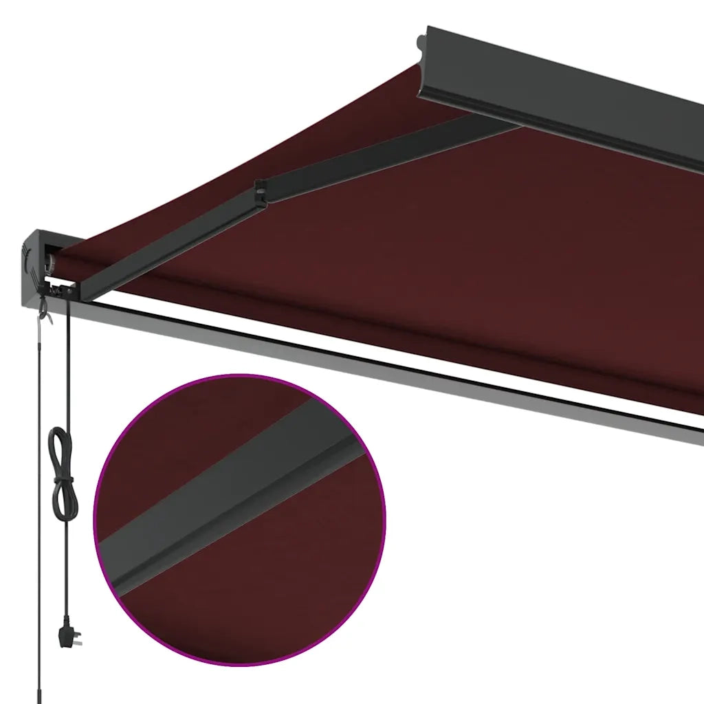 Tenda da Sole Retrattile Automatica Bordò 350x250 cm 3215329