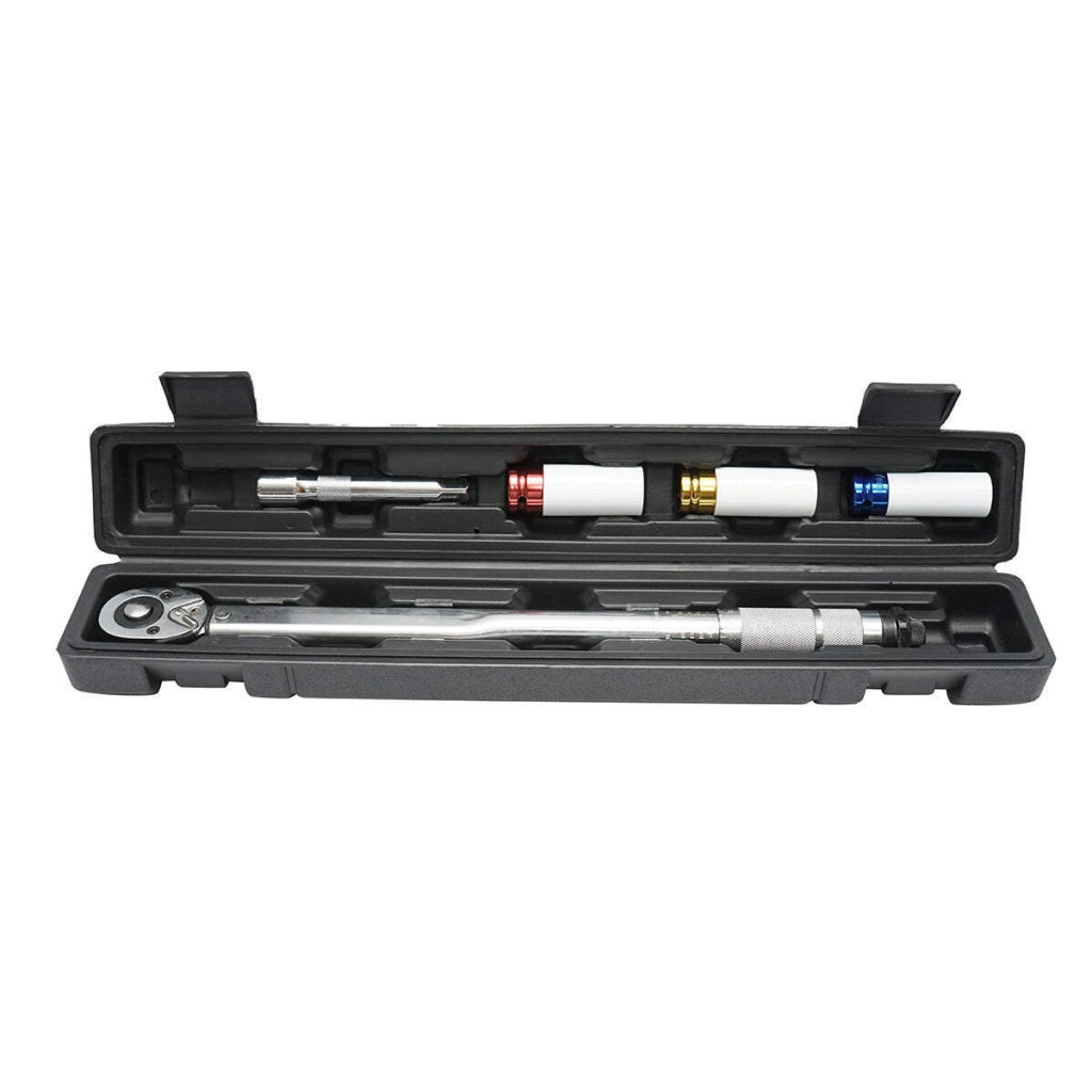 Set chiave dinamometrica 1/2 con 3 bussole da 17, 19, 21 mm coppia 40-210 Nm Breckner Germany