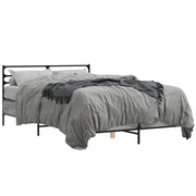 Letto matrimoniale | Letto per adulti | Giroletto Grigio Sonoma 120x200 cm in Legno Multistrato Metallo