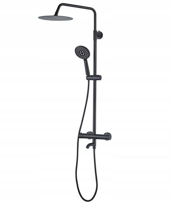 Set Doccia Da Incasso Con Termostatato Lungo Black