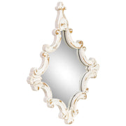 Specchio da parete in legno bianco 59x3,5x76h cm