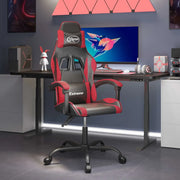 Sedia da Gaming Girevole Nera e Rossa in Similpelle 349568