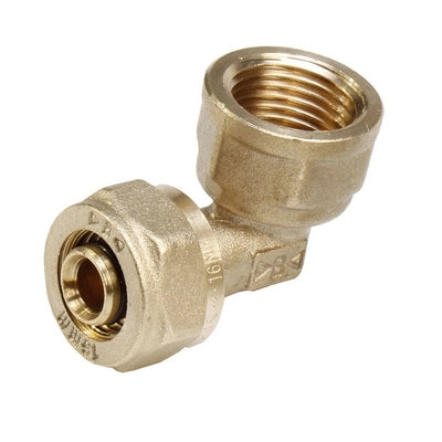 GOMITO 90  ° F/FILETTO F A COMPRESSIONE PER MULTISTRATO- Diam. 1/2 x 16- IBP- pezzi 1
