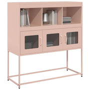 vidaXL Credenza Rosa 100,5x39x107 cm in Acciaio Laminato a Freddo
