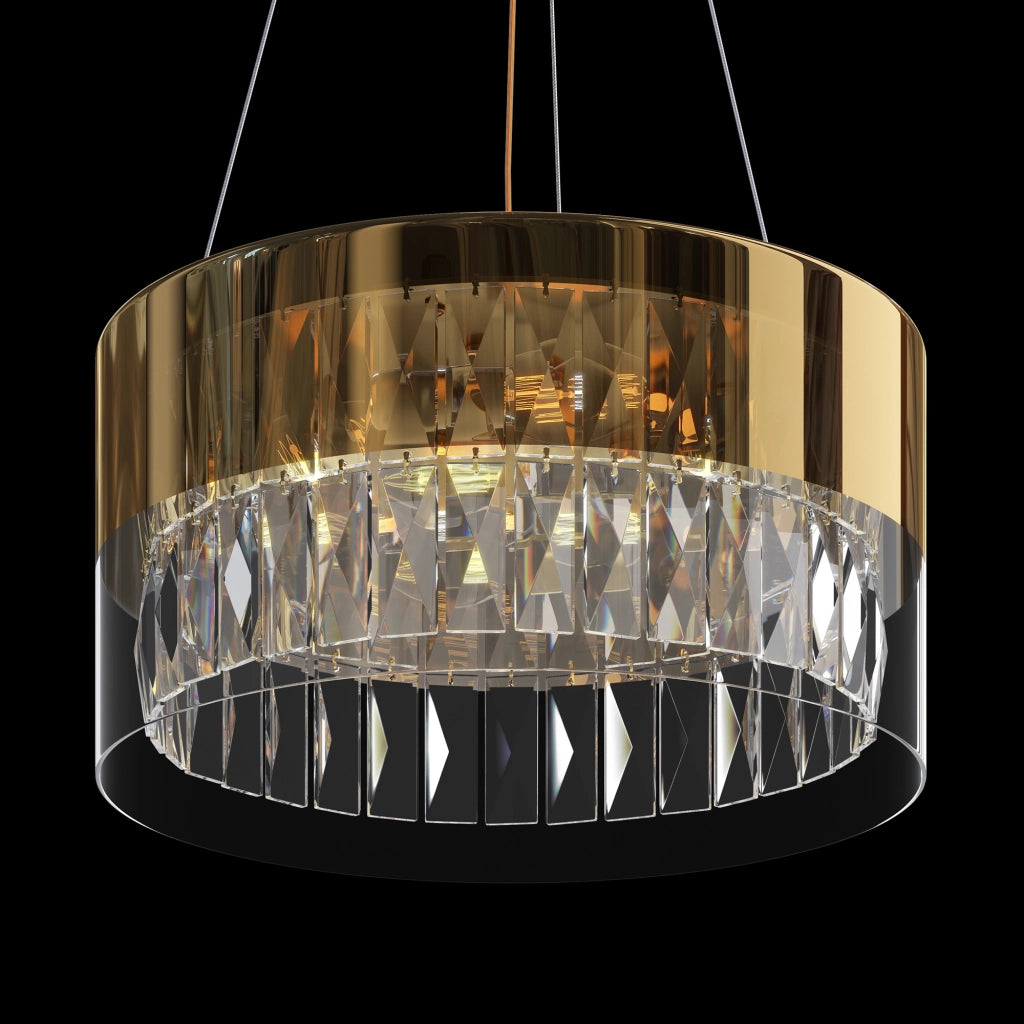 Maytoni Lampadario contemporaneo Wonderland 4 luci E14 oro acciaio vetro