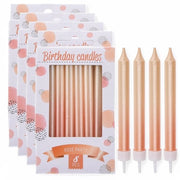 Set di candele per compleanni da 32 - Candele per torta 8 cm - Candele decorative - Matrimonio/Anniversario - Alta qualità - Antidruppo.