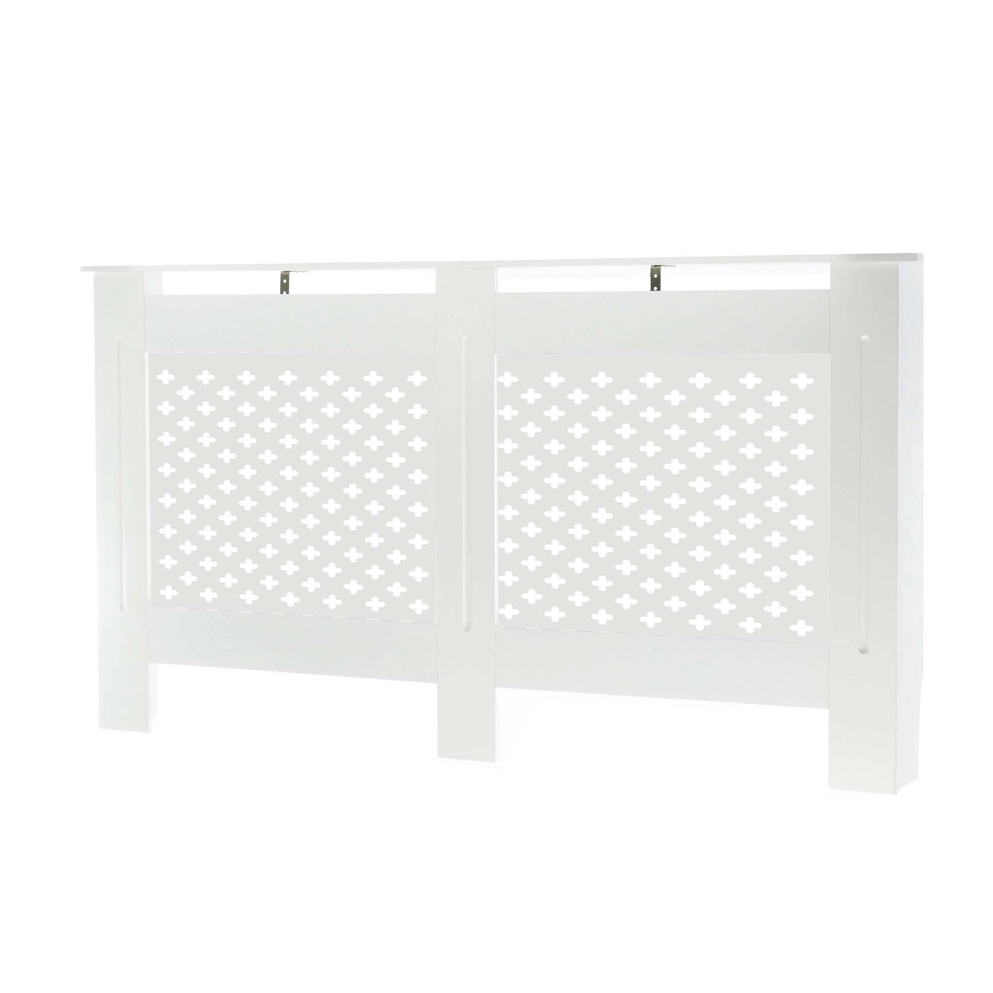 Toboli Radiator Cover White 152 x 19 x 82 cm, MDF Cover, Wooden Radiator Cabinets, Aesthetic Way to Hide Heaters