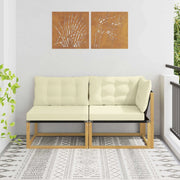 Salotto da Giardino-Divano componibile Sezionale con cuscino Bianco 162,5 x 83 x 73 cm 141607