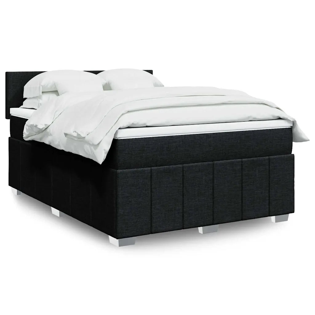 Giroletto a Molle con Materasso Nero 140x200 cm in Tessuto 3289386