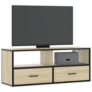 Mobile TV Rovere Sonoma 100x31x39,5cm Legno Multistrato Metallo