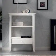 Consolle in legno massiccio Shabby chic bianco opaco