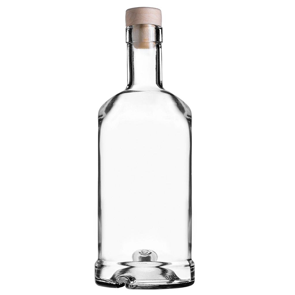 Bottiglie in vetro KADAX Tadek da 500 ml (0,5 l) per vino e liquori, confezione da 10 pezzi con tappo di sughero.