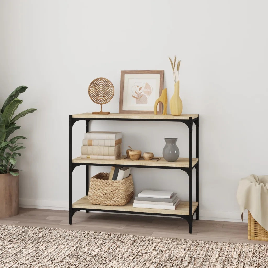 Libreria Rovere Sonoma 80x33x70,5cm Legno Multistrato e Acciaio cod mxl 23177