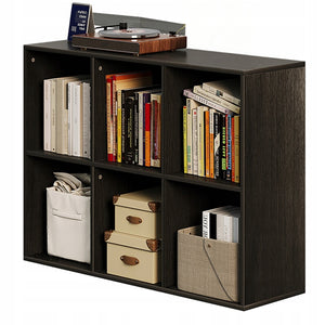 SCAFFALE APERTO COMÒ KOSTKA 3x2 CAPIENTE PER LIBRI DA UFFICIO NERO