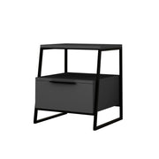 Comodino in legno "Pal" - 45 x 40 x 50 cm - Grigio antracite